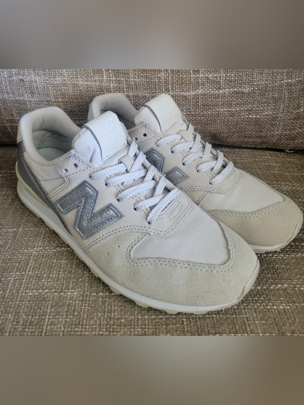 J.Crew x New Balance 996 Women's Size 7.5 Grey Silver Suede Sneakers WL996JCA